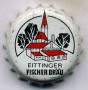 Kronkorken Eittinger Fischer Bräu Deutschland 1970 1970er weiß Eittinger Fischer Bräu