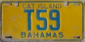 Nummernschilder / Kfz-Kennzeichen Bahamas 1976 1970er Cat Island