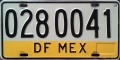 Nummernschilder / Kfz-Kennzeichen Mexiko 1999 1990er Distrito Federal