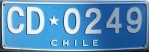 Nummernschilder / Kfz-Kennzeichen Chile 1985 1980er CD