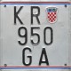 Nummernschilder / Kfz-Kennzeichen Kroatien 1992 1990er