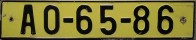 Nummernschilder / Kfz-Kennzeichen Tschechoslowakei 1960 1960er