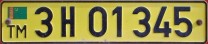 Nummernschilder / Kfz-Kennzeichen Turkmenistan 1994 1990er