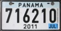 Nummernschilder / Kfz-Kennzeichen Panama 2011 2010er