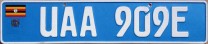 Nummernschilder / Kfz-Kennzeichen Uganda, Republik 1999 1990er