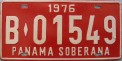 Nummernschilder / Kfz-Kennzeichen Panama 1976 1970er