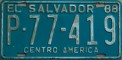 Nummernschilder / Kfz-Kennzeichen El Salvador 1988 1980er