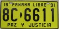Nummernschilder / Kfz-Kennzeichen Panama 1991 1990er
