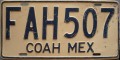 Nummernschilder / Kfz-Kennzeichen Mexiko 1986 1980er Coahuila