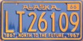 Nummernschilder / Kfz-Kennzeichen USA 1966 1960er Alaska AK