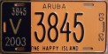 Nummernschilder / Kfz-Kennzeichen Aruba 2003 2000er Aruba