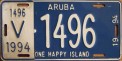 Nummernschilder / Kfz-Kennzeichen Aruba 1994 1990er Aruba