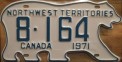 Nummernschilder / Kfz-Kennzeichen Kanada 1971 1970er Northwest Territories