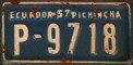Nummernschilder / Kfz-Kennzeichen Ecuador 1957 1950er