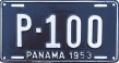 Nummernschilder / Kfz-Kennzeichen Panama 1953 1950er