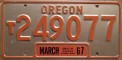 Nummernschilder / Kfz-Kennzeichen USA 1965 1960er Oregon OR