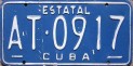 Nummernschilder / Kfz-Kennzeichen Kuba 1978 1970er