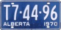 Nummernschilder / Kfz-Kennzeichen Kanada 1970 1970er Alberta