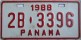 Nummernschilder / Kfz-Kennzeichen Panama 1988 1980er