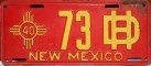 Nummernschilder / Kfz-Kennzeichen USA 1940 1940er New Mexico NM