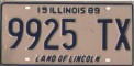 Nummernschilder / Kfz-Kennzeichen USA 1998 1990er Illinois IL