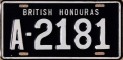 Nummernschilder / Kfz-Kennzeichen Belize 1960 1960er