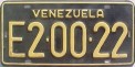 Nummernschilder / Kfz-Kennzeichen Venezuela 1964 1960er