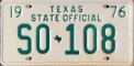 Nummernschilder / Kfz-Kennzeichen USA 1976 1970er Texas TX