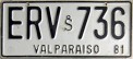 Nummernschilder / Kfz-Kennzeichen Chile 1981 1980er