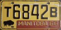 Nummernschilder / Kfz-Kennzeichen Kanada 1964 1960er Manitoba