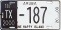 Nummernschilder / Kfz-Kennzeichen Aruba 2000 2000er Aruba