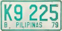 Nummernschilder / Kfz-Kennzeichen Philippinen 1979 1970er