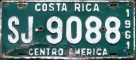 Nummernschilder / Kfz-Kennzeichen Costa Rica 1961 1960er San Jose