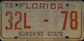Nummernschilder / Kfz-Kennzeichen USA 1975 1970er Florida FL