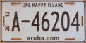 Nummernschilder / Kfz-Kennzeichen Aruba 2012 2010er Aruba