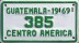 Nummernschilder / Kfz-Kennzeichen Guatemala 1969 1960er