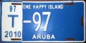 Nummernschilder / Kfz-Kennzeichen Aruba 2010 2010er Aruba