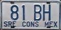 Nummernschilder / Kfz-Kennzeichen Mexiko 1970 1970er CC