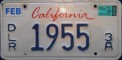 Nummernschilder / Kfz-Kennzeichen USA 1996 1990er california ca