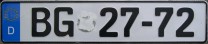 Nummernschilder / Kfz-Kennzeichen Deutschland 1994 1990er POL Bundesgrenzschutz