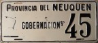 Nummernschilder / Kfz-Kennzeichen Argentinien 1960 1960er Neuquen
