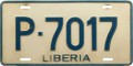Nummernschilder / Kfz-Kennzeichen Liberia, Republik 1967 1960er