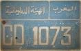 Nummernschilder / Kfz-Kennzeichen Marokko 1956 1950er CD