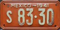 Nummernschilder / Kfz-Kennzeichen Mexiko 1941 1940er Sonora?