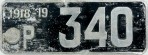 Nummernschilder / Kfz-Kennzeichen Chile 1918 1910er Punta Arenas