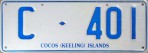 Nummernschilder / Kfz-Kennzeichen Australien 1992 1990er Cocos (Keeling) Islands