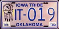 Nummernschilder / Kfz-Kennzeichen USA 1990 1990er Oklahoma OK tribe