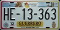 Nummernschilder / Kfz-Kennzeichen Mexiko 2015 2010er Guerrero