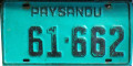 Nummernschilder / Kfz-Kennzeichen Uruguay 1970 1970er Paysandu