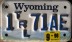 Nummernschilder / Kfz-Kennzeichen USA 1992 1990er Wyoming WY